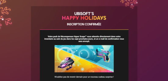 Ubisoft Happy Holidays : du contenu pour Hyper Scape offert