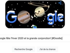 Google fête l'hiver 2020 et la grande conjonction! [#Doodle]