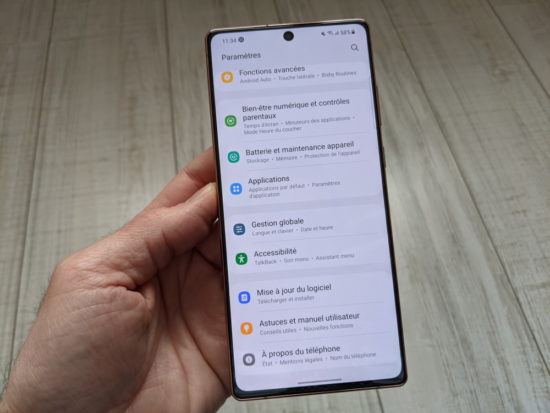 Test du Samsung Galaxy Note 20 5G