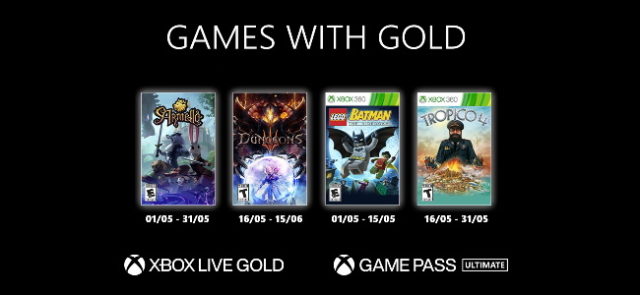 Les jeux Xbox Games With Gold du mois de mai 2021