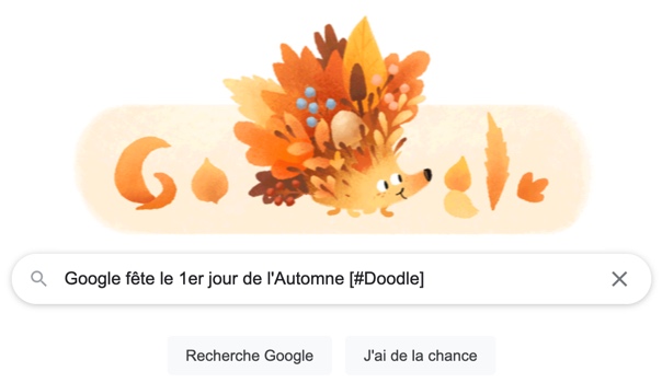 Google fête le 1er jour de l'Automne, l'Equinoxe d'Automne 2021 [#Doodle]