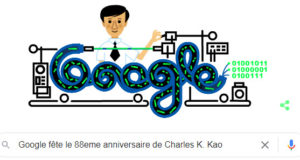 Google fête le 88eme anniversaire de Charles K. Kao [#Doodle]
