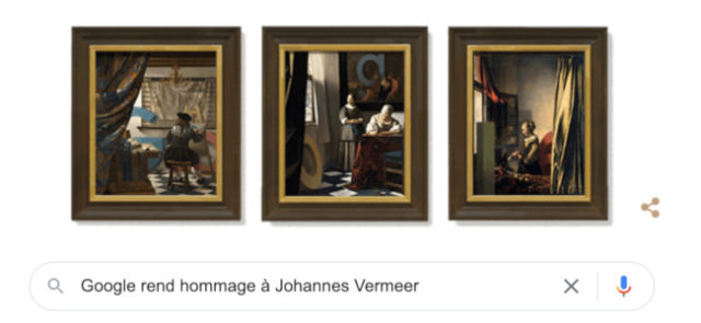 Google rend hommage à Johannes Vermeer