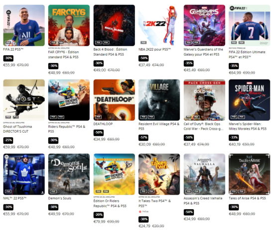 Black Friday Week : jusqu'à -60% sur des jeux du PS Store