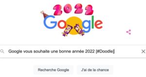 Google vous souhaite une bonne année 2022 [#Doodle]