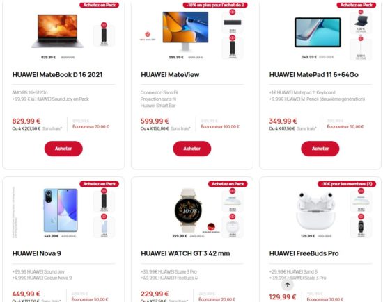 Huawei : les bons plans d'hiver sont là jusqu'au 14 février