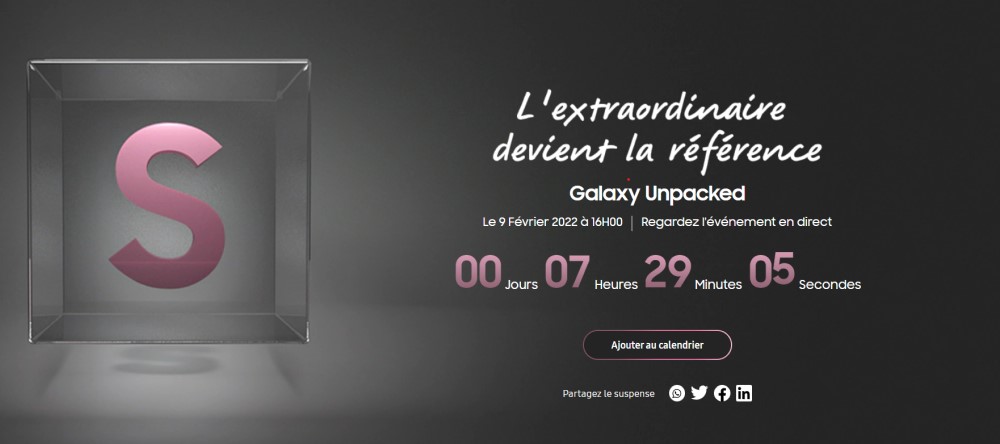 Galaxy S22 : comment assister à la conférence Samsung Galaxy Unpacked ?