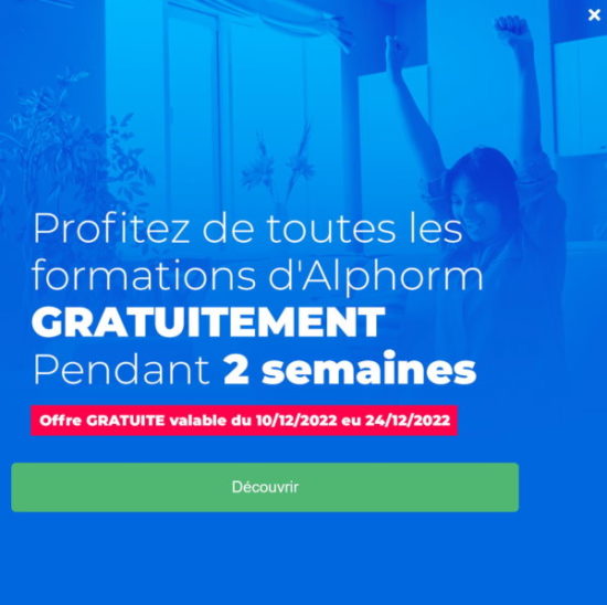 Alphorm : toutes les formations sont gratuites jusqu'au 24 décembre