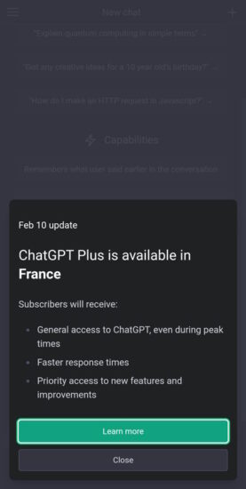 ChatGPT Plus : la version premium et payante est disponible en France