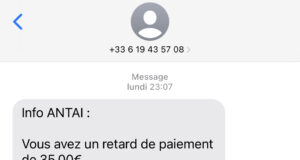 Attention ! Des SMS frauduleux se font passer pour l’ANTAI