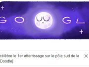 Google célèbre le 1er atterrissage sur le pôle sud de la lune ! [#Doodle]