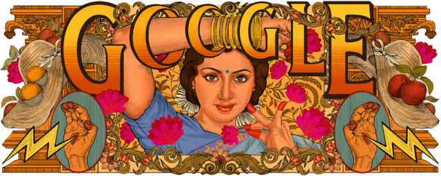 Google célèbre le 60e anniversaire de l’actrice indienne Sridevi [#Doodle]