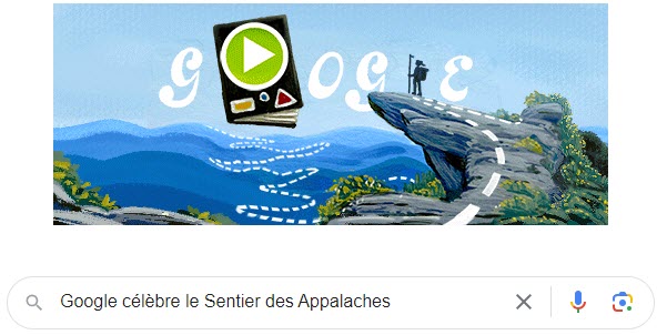 Google célèbre le Sentier des Appalaches [#Doodle]