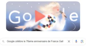 Google célèbre le 76eme anniversaire de France Gall