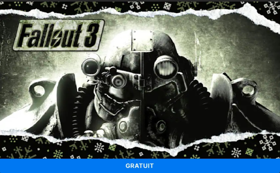 Jeu gratuit Epic Games fallout 3