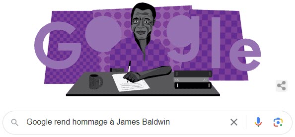 Google rend hommage à James Baldwin [#Doodle]