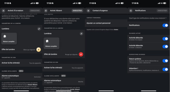Les différentes modes d'activation du projecteur avec caméra Philips Hue Secure