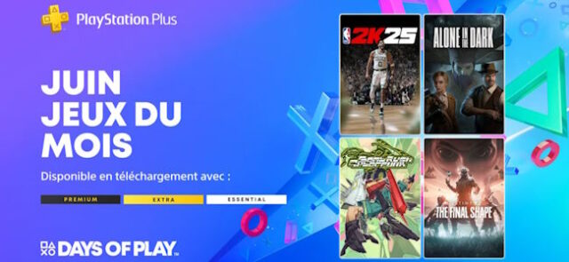 4 jeux pour les abonnés PS plus au mois de juin 2025