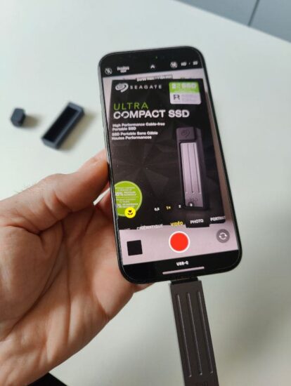 Capturer des vidéos depuis le SSD Seagate