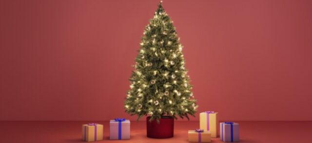 Guirlande WiZ Smart Fairy Light de 20 mètres illuminée en couleurs, installée en intérieur ou en extérieur