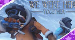 We were here together : Deux explorateurs équipés de parkas et de talkies-walkies face au château mystérieux de Castle Rock dans la neige