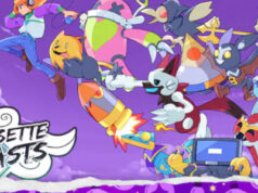 Calendrier de l’Avent Epic Games 2025 (Jour 11) : Cassette Beasts Combat de monstres pixel-art dans Cassette Beasts montrant une fusion entre deux créatures