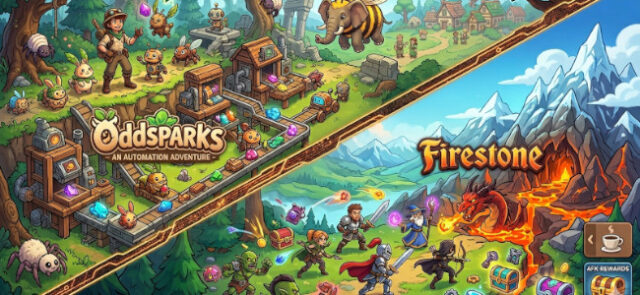 Jeux gratuits Epic Games du 30 avril au 7 mai 2026 – Oddsparks et Firestone bundle Jeux gratuits Epic Games mai 2026 : Oddsparks An Automation Adventure