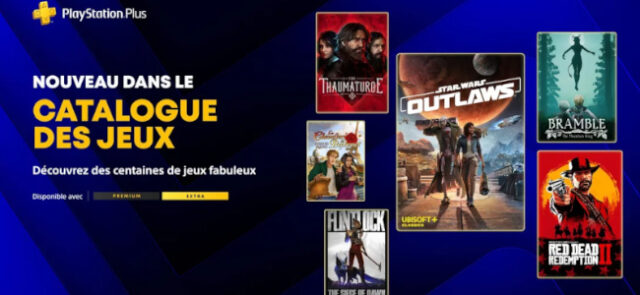 ps-plus-extra-premium-mai-2026 eux PS Plus Extra et Premium mai 2026 – Red Dead Redemption 2, Star Wars Outlaws, Bramble The Mountain King, The Thaumaturge