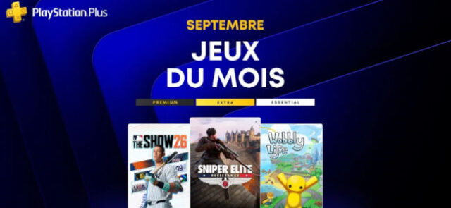 Les titres PS Plus Essential de septembre 2026 jeux playstation plus septembre : Sniper Elite Resistance, MLB The Show 26, Wobbly Life et Chained Echoes
