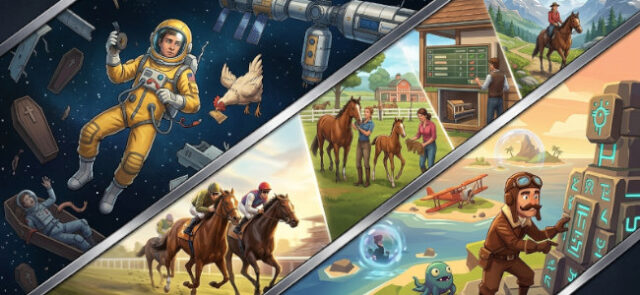 es jeux gratuits Epic Games Store de la semaien du 27 : Breathedge, Rival Stars Horse Racing: Desktop Edition et Down in Bermuda